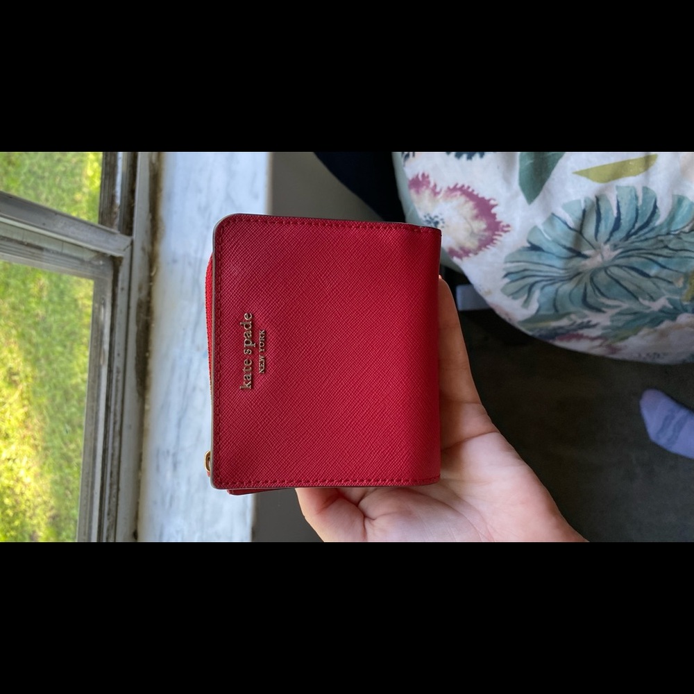 Red mini Kate Spade wallet